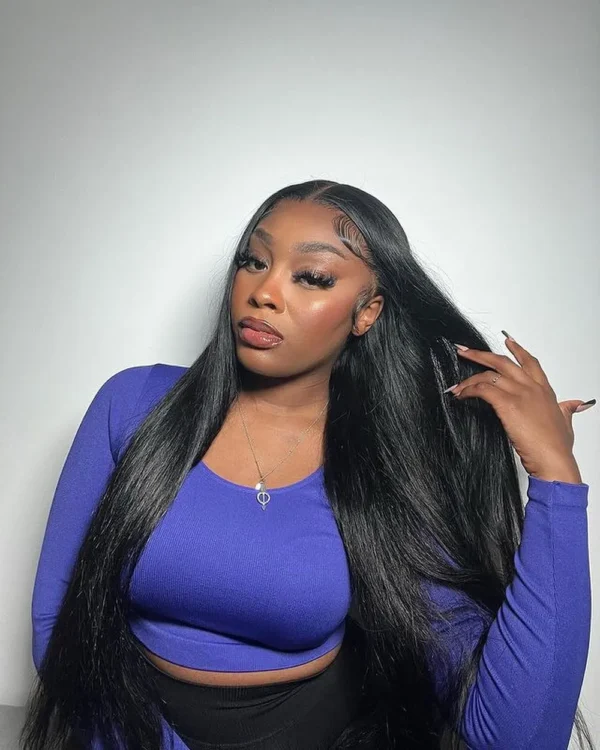300% High Density 40 46 Inch Bone Straight 13x6 HD Lace Front Wigs Human Hair Brazilian 13x4 360 Full Lace Frontal Wig Pre Pluck - Image 16