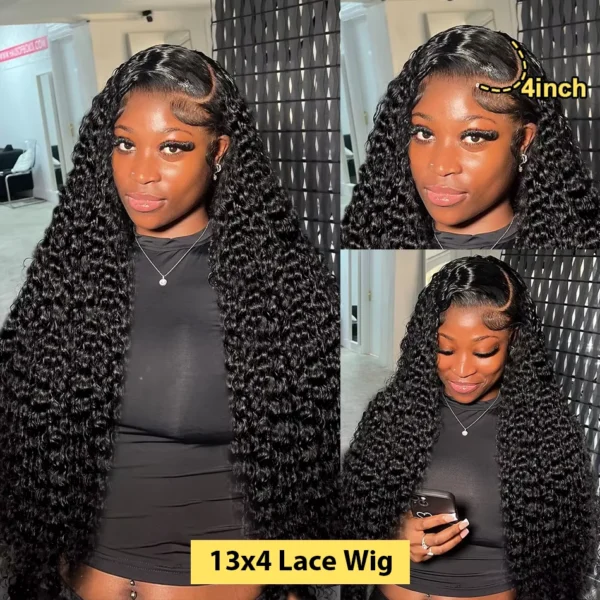 250 Density Transparent HD Human Hair Wig 30 32 40 Inch Deep Wave 13x4 Curly Lace Front 13x6 Water Wave Lace Frontal Wigs - Image 15