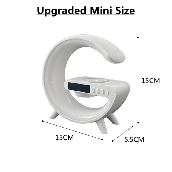 Multifunction RGB Light Bluetooth Speaker Alarm Clock 15W Wireless Charger Stand Pad For iPhone Samsung Fast Charging Station - Image 10