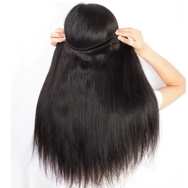 12A Straight Human Hair Bundles Brazilian Remy Hair Weave Bundles 3 Bundles 22 24 26 Inch Human Hair Extensions For Black Women - Image 4