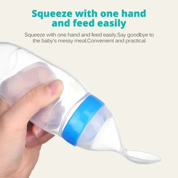 Baby Food Feeder, Silicone Baby Food Dispensing Spoon, 3 Oz Squeeze Feeding Spoons with Suction Cup for Boys Girl Kids Toddlers - Image 18