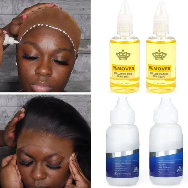 7pcs Wig Installation Kit Set Hd Wig Caps Lace Wig Glue And Remover Melt Band For Lace Frontal Wax Stick With Edge Brush - Image 12