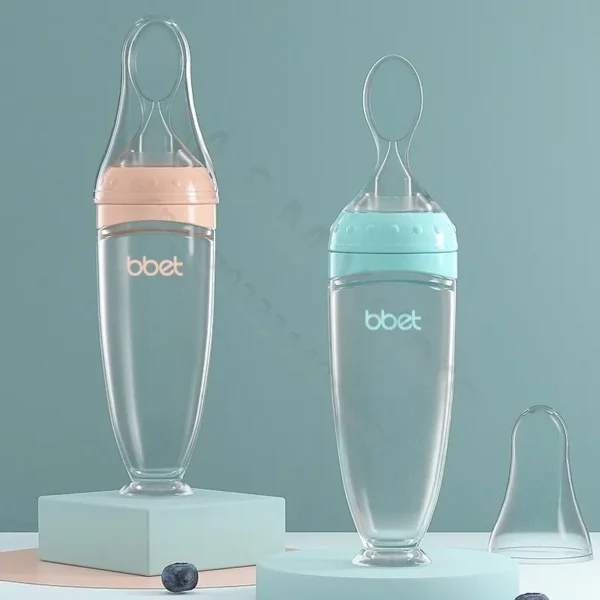 BBET Squeezing Feeding Bottle Silicone Newborn Baby Training Rice Spoon Infant Cerea Food Supplement Feeder Safe Tableware - Image 27