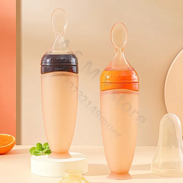 BBET Squeezing Feeding Bottle Silicone Newborn Baby Training Rice Spoon Infant Cerea Food Supplement Feeder Safe Tableware - Image 28