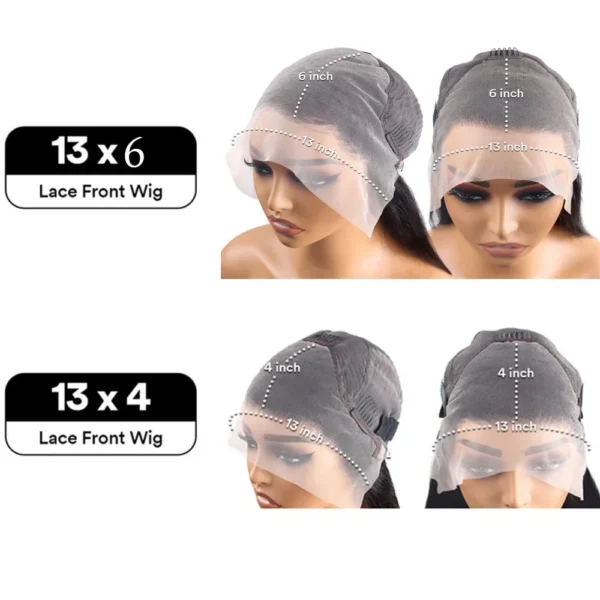 13x4 HD Lace Frontal Wig 13x6 Lace Front Human Hair Wigs For Black Women 16-36 Inch Body Wave Lace Front Wig Brazilian Hair Wig - Image 6