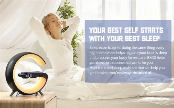 Original Big G  Wireless Charger Stand LED RGB Light 15W Desk Lamp Speaker APP Control For iPhone Samsung Fast Charging Station - Image 13