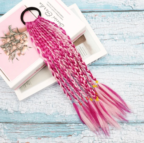 Girls Colorful Braids Ponytail Hair Ornament Headbands Rope Rubber Bands Beauty Hair Bands Headwear Braid Kids Gift Hair Accesso - Image 32