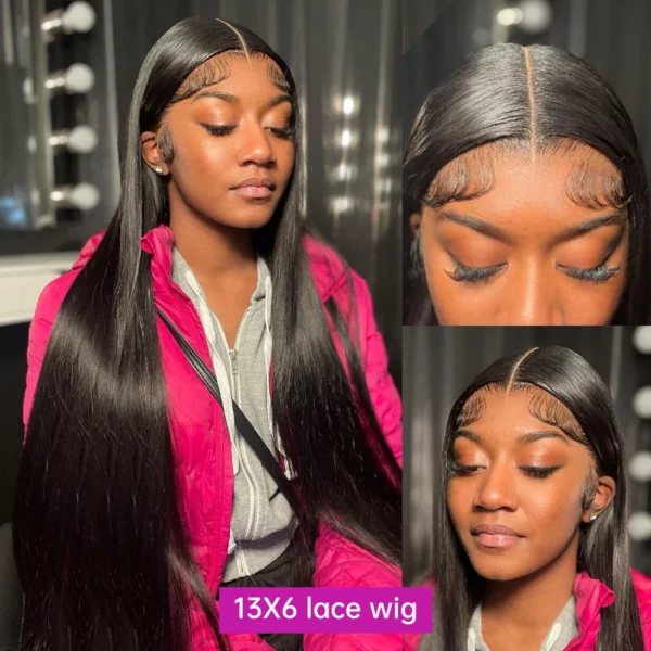 250 Density 13x6 Bone Straight Hd Lace Front Wig 40 46 50 Inch 13x4 Lace Frontal Human Hair Wigs For Women Brazilian Hair Wigs - Image 9