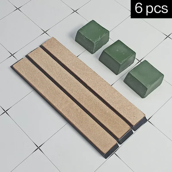 Leather Article Polishing Fixed angle sharpener Tool Leather Set Honing Strop Cutter Cowhide Polish Belt Grinding Sharpening Wax - Image 12
