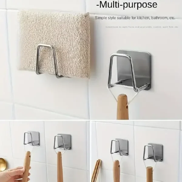 4Pcs Kitchen Storage Rack, Punching-free Wall Under Cabinet Cutting Board , Multi-functional , Accessories - Image 6