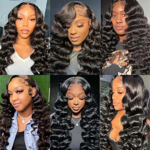 40 Inch Loose Deep Wave 13x4 13x6 HD Transparent Human Hair Wig 250 Density Brazilian Water Curly Nature Wave Lace Frontal Wigs - Image 2