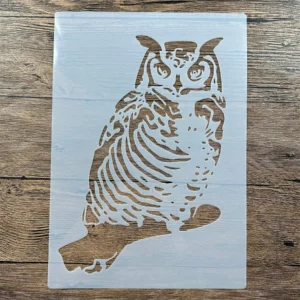 A4 29 *21cm DIY Stencils wall  Painting Scrapbook Coloring Embossing Album Decorative Paper Card Template wall Owl