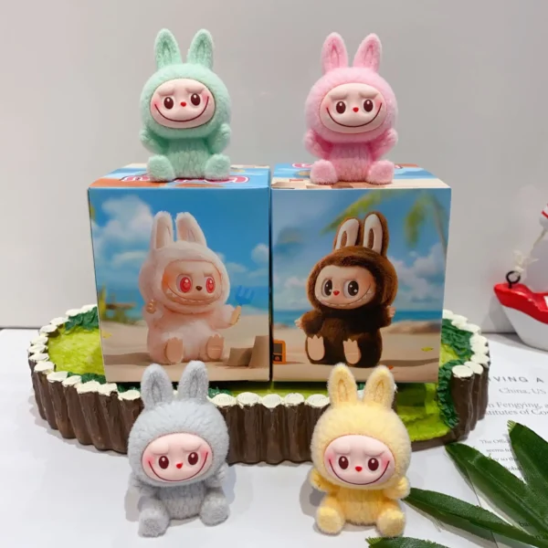 New Labubu Mystery Box Cartoon Flocking Hand-Made Blind Box High-Value Mini Cute Doll Desktop Ornaments Model Children Gifts - Image 4