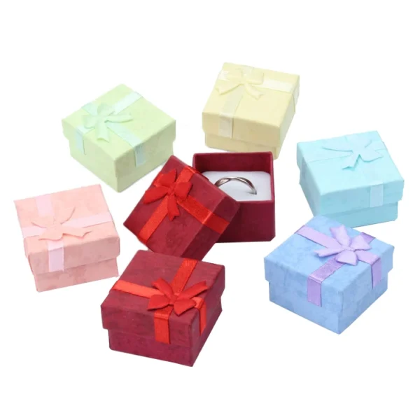 Ring Organizer Box Earrings Storage Gift Box Earrings Ring Box Paper Jewellry Packaging Container Trinket Box 1pc 4x4cm - Image 26