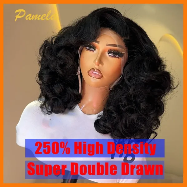 Super Double Drawn Glueless Wig 100% Human Hair Ready To Go 30inch Loose Deep 250% High Density 13x4 Transparent Lace Front Wigs - Image 7