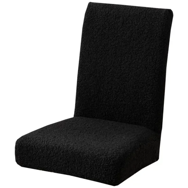 1PCS New Autumn and Winter Lambs Plush Chair Cover Solid Color  Thicken Universal Dining Chair Cover Householder Seatcover - Image 12