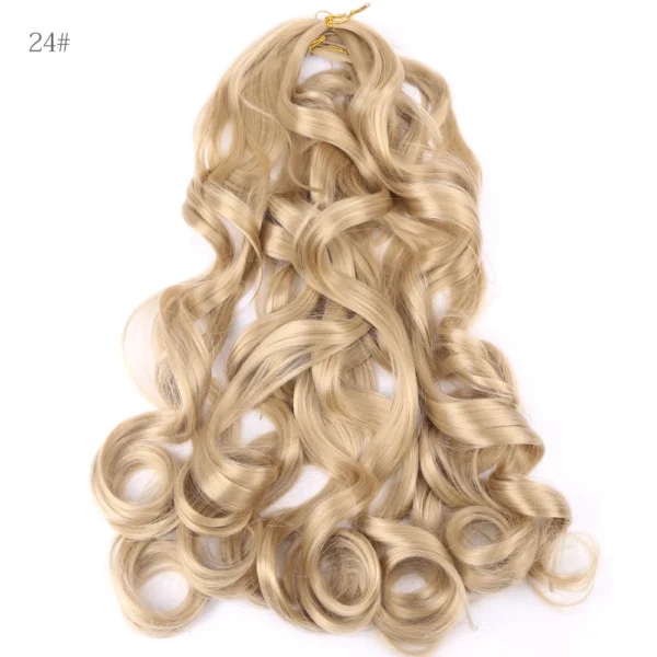 French Curly Crochet Braiding Hair Synthetic Loose Wave Ombre Braids Hair for Women  Spiral Curls Pre Stretched Hair Extensions - Image 25