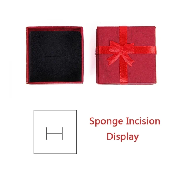 Ring Organizer Box Earrings Storage Gift Box Earrings Ring Box Paper Jewellry Packaging Container Trinket Box 1pc 4x4cm - Image 2