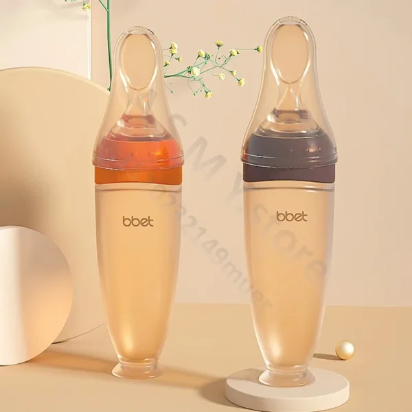 BBET Squeezing Feeding Bottle Silicone Newborn Baby Training Rice Spoon Infant Cerea Food Supplement Feeder Safe Tableware - Image 29