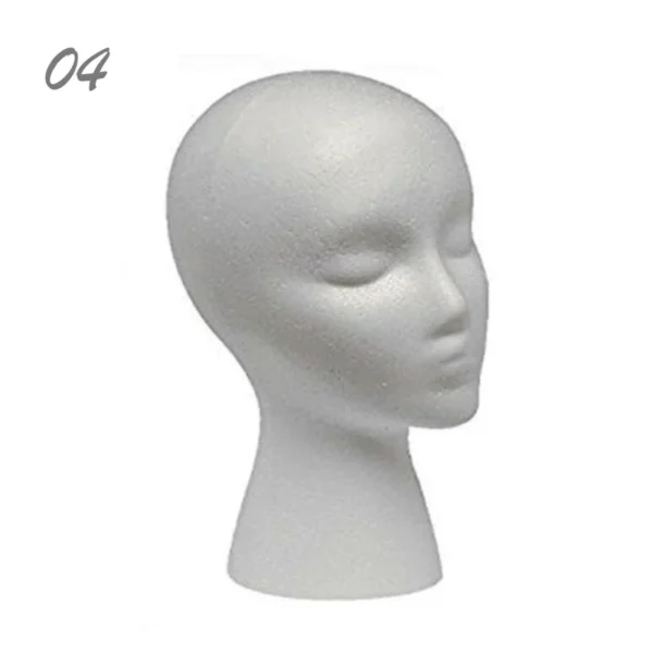 1pcs Female Styrofoam Foam Mannequin Manikin Head Model Hat Glasses Wig Display Male White Foam Mannequin Head Holder Stand Rack - Image 9