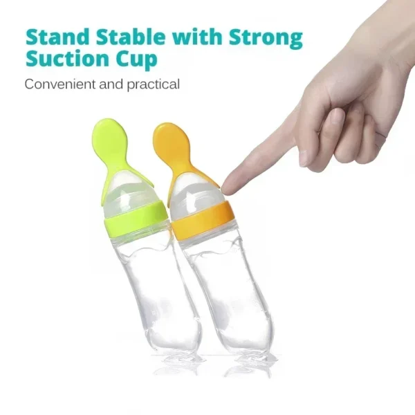 Baby Food Feeder, Silicone Baby Food Dispensing Spoon, 3 Oz Squeeze Feeding Spoons with Suction Cup for Boys Girl Kids Toddlers - Image 22