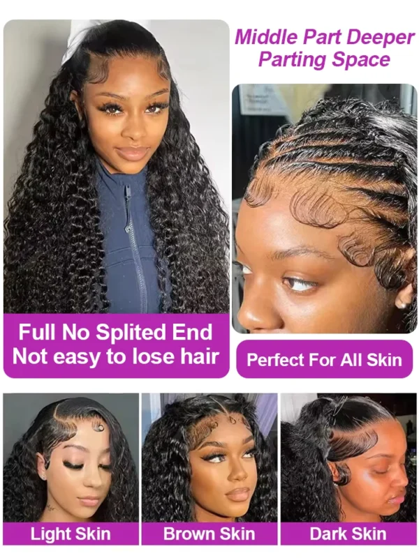 300% High Density Loose Deep Wave 40 46 50 Inch 13x6 13x4 HD Lace Frontal Human Hair Wig Brazilian 360 Full Curly Wigs For Women - Image 4