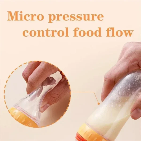 Baby Food Feeder, Silicone Baby Food Dispensing Spoon, 3 Oz Squeeze Feeding Spoons with Suction Cup for Boys Girl Kids Toddlers - Image 4