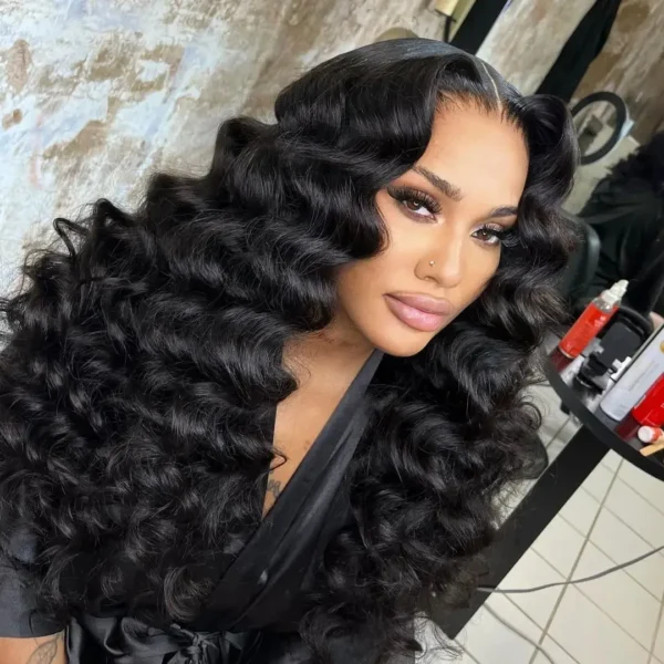 40 Inch Loose Deep Wave 13x4 13x6 HD Transparent Human Hair Wig 250 Density Brazilian Water Curly Nature Wave Lace Frontal Wigs - Image 23