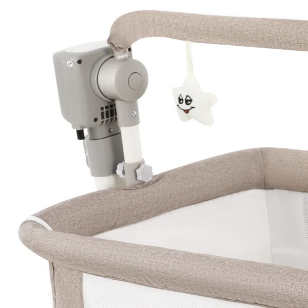 5 Gears Baby Rocking Bed Baby Crib Electric Bassinet W/ Mosquito Net Adjustable Height Nursery Bed Bluetooth Music 110V 44IBS - Image 18