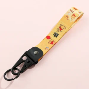 Disney Cartoon Mickey Mouse Keychain Cute Pooh Bear Backpack Travel Accessories Donald Duck Pendant Polyester Webbing Keychain
