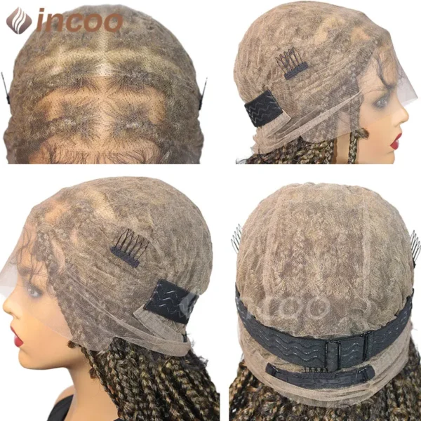 36 Inches Synthetic Lace Braided Wigs Butterfly Braids Lace Wig For Black Women Braid Wigs On Sale Clearance Box Braids Lace Wig - Image 23