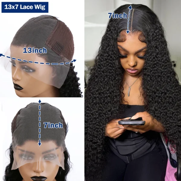 13x6 HD Transparent Loose Deep Wave Frontal Wig 250 Density 13x4 Lace Front Wig Human Hair Brazilian Raw 30 40 Inch Curly Wigs - Image 9