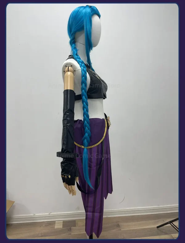 Anime Game LOL Arcane Cosplay Costume Crit Loli Jinx Cosplay Loose Cannon Cosplay Outfit Shoes Wig Sexy Women Carnival Costume - Image 15