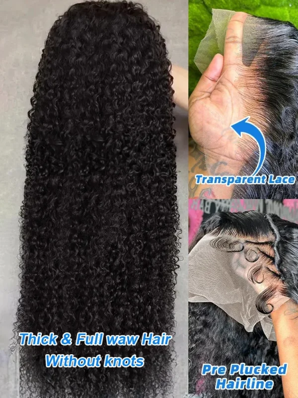 250 300 Density 30 40 Inch 13x6 HD Deep Wave Lace Frontal Wig 13x4 Lace Front Human Hair Glueless 5x5 Lace Closure Curly Wigs - Image 5