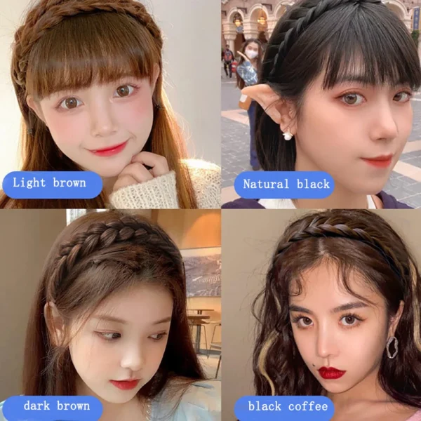 1pc Wig Twist Headbands for Women Wide Fishbone Braids Hairbands Handmade Retro Head Hoop Styling Headwear Accessories - Image 9