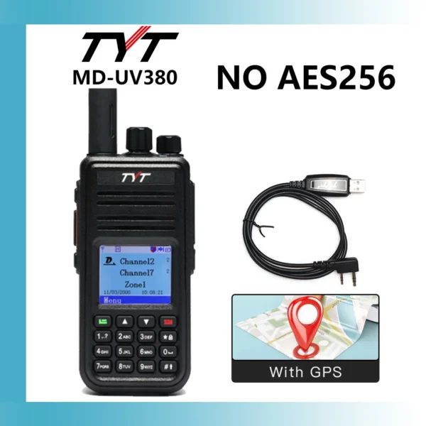 TYT NEW AES256 Encryption MD-UV380/390  Digital Walkie Talkie VHF UHF Dual Band Waterproof Radio GPS Ham Radio DMR Walkie Talkie - Image 13