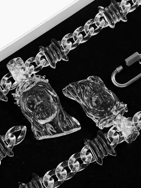 Trendy Transparent Clear Acrylic Big Juese Pendant Necklace for Men Hiphop Brambles Wire Jesus Christ Necklaces Male Jewelry - Image 10