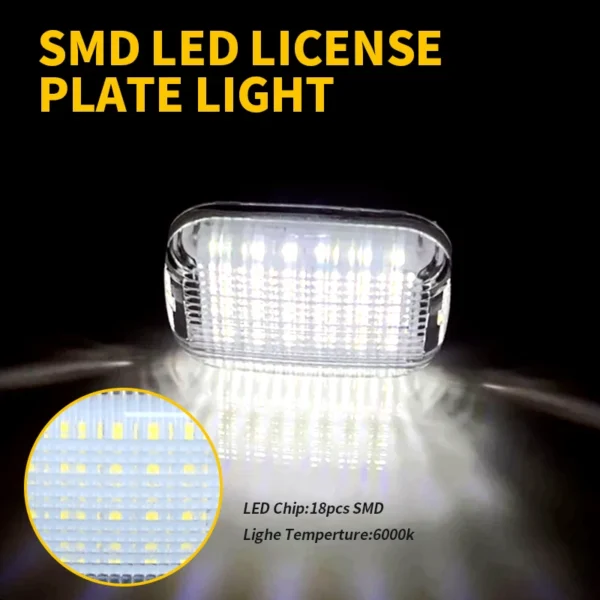 2PCS 6000K LED Interior Dome Light For Ford Transit 150/250/350/350 HD Van 2015-2024 For Transit Connect 2014-2023 For E-Transit - Image 3