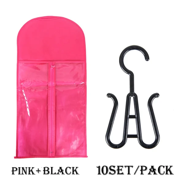 New Hair Extensions Storage Bag With Hanger Portable Wig Storage Bags For Multiple Wigs Ponytail Bundles Hair Extensions Wig Bag - Image 20