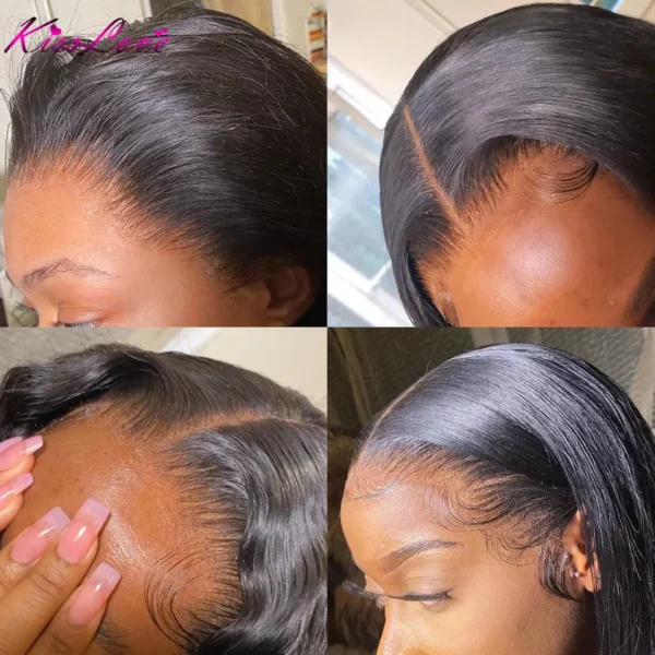 KissLove Straight Pre Braided Lace Front Wig Ready To Go Wigs Invisible HD Lace Frontal Wig Human Hair Pre Everything Done Wigs - Image 10