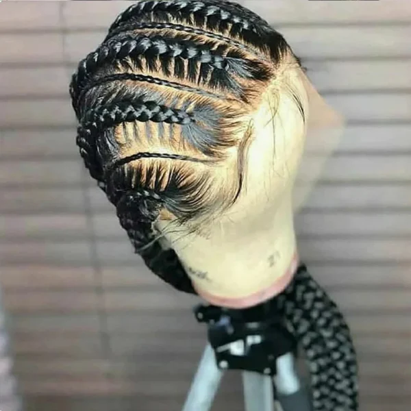 Real Full Lace Wigs 100% Human Hair for Braided Wigs Knotless Braids Straight HD Full Lace Frontal Wig Braid Wigs Preplucked - Image 4