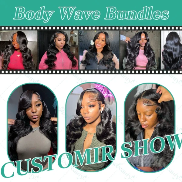 Body Wave Bundles 100% Human Hair Extensions Brazilian Remy 30 Inch Water Wavy Raw Hair Bundles Virgin Double Weft Hair Weaving - Image 6