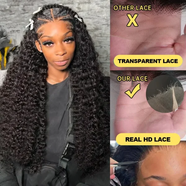 250 Density Transparent HD Human Hair Wig 30 32 40 Inch Deep Wave 13x4 Curly Lace Front 13x6 Water Wave Lace Frontal Wigs - Image 17