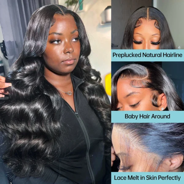 Wear Go Body Wave 5x5 6x4 Pre Cut Lace Closure Wig 13X4 13X6 Lace Front Wig Human Hair Brazilian 100% Human Hair Wigs - Image 3
