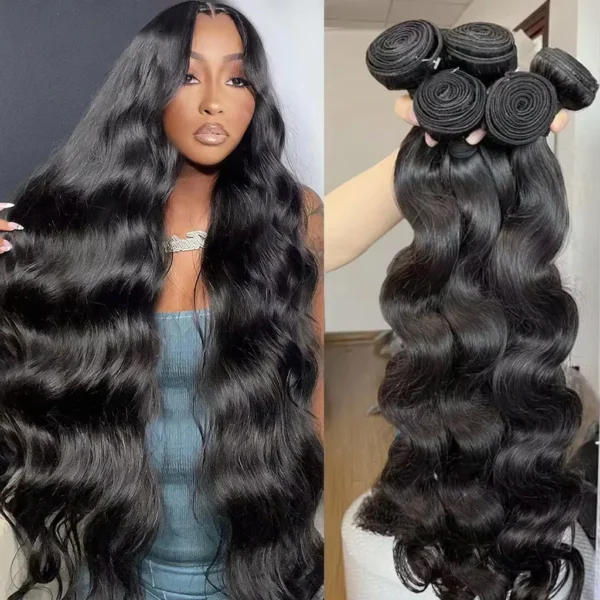 16A 30-40 Inch Body Wave Human Hair Extensions 100% Remy Brazilian Hair 4/5 Bundles Natural Looking Hair Weaving for Women - Image 2