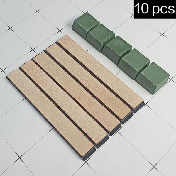 Leather Article Polishing Fixed angle sharpener Tool Leather Set Honing Strop Cutter Cowhide Polish Belt Grinding Sharpening Wax - Image 11