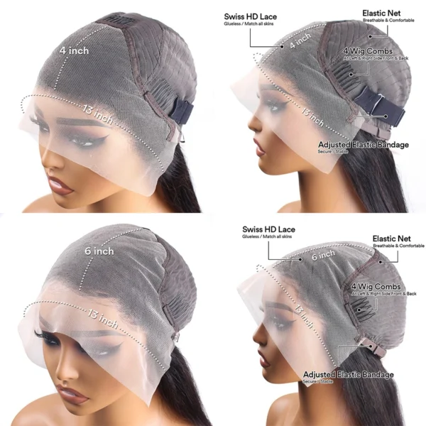 hd lace wig 13x6 human hair Curly Wig For Women choice Pre Plucked 30 40 Inch Loose Deep Wave Water wave Frontal Wigs - Image 15