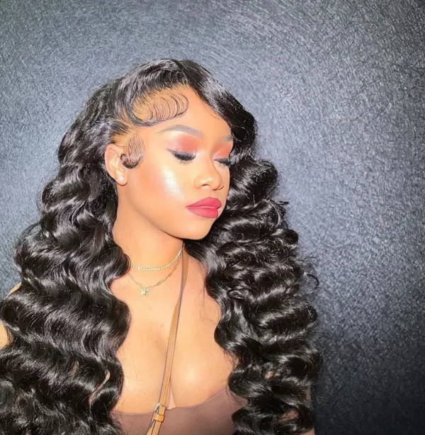 40 Inch Loose Deep Wave 13x4 13x6 HD Transparent Human Hair Wig 250 Density Brazilian Water Curly Nature Wave Lace Frontal Wigs - Image 13