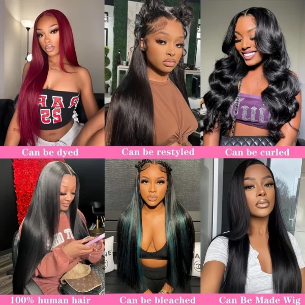 12A Straight Human Hair Bundles Brazilian Remy Hair Weave Bundles 3 Bundles 22 24 26 Inch Human Hair Extensions For Black Women - Image 5
