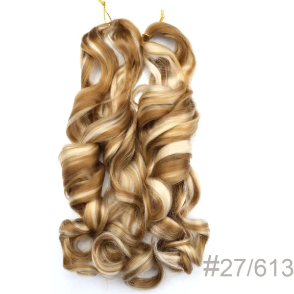French Curly Crochet Braiding Hair Synthetic Loose Wave Ombre Braids Hair for Women  Spiral Curls Pre Stretched Hair Extensions - Image 43